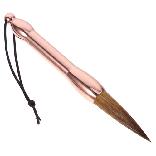 jojofuny Kompakte Chinesische Kalligraphiepinsel Kupfergriff Mini Taschengröße Kalligraphie Stift Weiche Tipp Kalligraphie Pinsel Zum Zeichnen von jojofuny