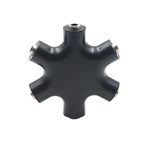 jojofuny Kopfhörer Splitter Adapter für Kopfhörer Audioheadset Verteiler mit Kabel für Tablets Smartphones Player Schwarz von jojofuny