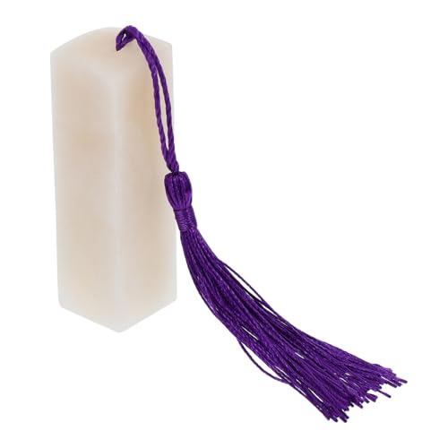 jojofuny Leerer Steinstempel Leeres Siegel Namenssteinstempel Steinsiegel Zum Selbermachen Siegelstein Zum Selbermachen Diy Stampfer Chinesischer Namensstempel Leerer Siegelstein Beige von jojofuny