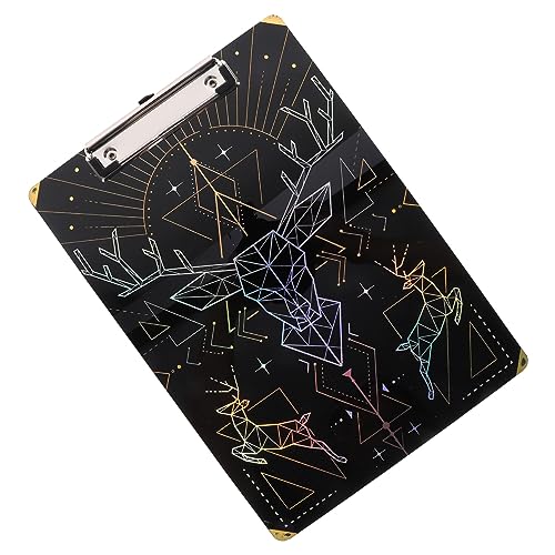 jojofuny Ordner Mit Zwischenablage Dokumentordner Büro-klemmbrett Papier Doppelclip Des Zwischenablettungsordners Multifunktions-klemmbrett Büro-schreibtafel Klemmbretter Acryl Black von jojofuny