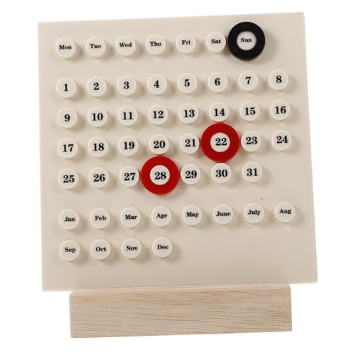jojofuny Retro Diy Desk Kalender Schreibtischkalender Büro Klein Ewig Extra Großer Tischkalender Weiß Countdown -kalender Bunt Täglich Led Flip-desktop-kalender Papier Stand Plastik Beige von jojofuny