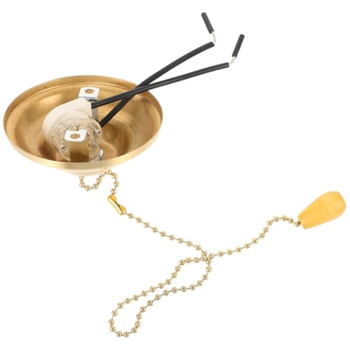 jojofuny Schalter ziehen wechselschalter aussenleuchte seilspanner Lichtschalter decken lampe Kettenschalter für Licht Ziehen Sie die Kettenlichtsteckdose Kupfer Golden jojofuny Schalter ziehen wechselschalter aussenleuchte seilspanner Lichtschalter decken lampe Kettenschalter für Licht Ziehen Sie die Kettenlichtsteckdose Kupfer Golden von jojofuny
