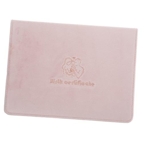 jojofuny Schutzhülle für die Geburtsurkunde Abdeckung Minimalistisch Ärmel inhaber der geburtsurkunde Vinyl Zertifikat-Schutzhülle praktischer Zertifikatsinhaber Haut Rosa von jojofuny
