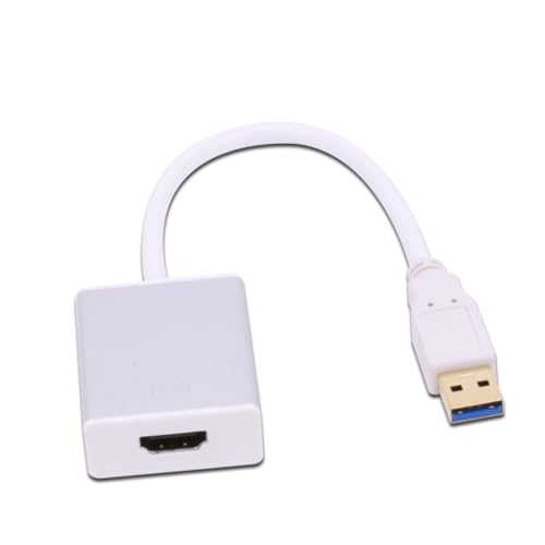 jojofuny USB 30 Zu VGA Adapter Konverter 1080P Hochauflösender Video Adapter Für PC Laptop Und Projektor Silber Ideal Für Multi Monitor Setups Und Präsentationen von jojofuny