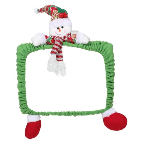jojofuny Weihnachts-schneemann-Monitor-Rand Elastische Computer-bildschirmabdeckung Monitor-schutzhülle für Den Einsatz Im Büro von jojofuny