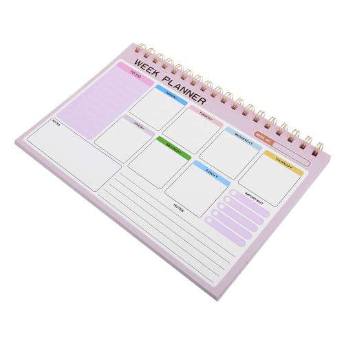 jojofuny Wochenplaner-notizblock Zeitplaner Wöchentlicher Schreibtischplaner Tägliches Notizbuch Pad Machen Wöchentliches Tagebuch Wöchentliche Planung Planer Zu Tun Rosa Papier von jojofuny