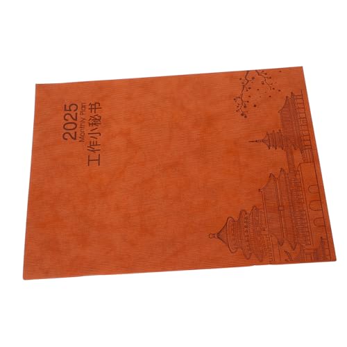 jojofuny Zeitplan-Notizblock Tagebuchplaner Notizbuch Zu Monatplaner Planer-Organizer kalender zeitmanagement Planer akademisch Planer Notizblöcke tragbarer akademischer Planer Pu Brown von jojofuny
