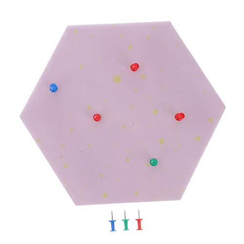 jojofuny sechseckiges Wandbrett reminescence reißzwecke dekoringe felt board Mehrzweck Wohnkultur Filzbrett-Sechseck-Fliesen dekorativer Wandaufkleber Wandtattoo aus Filz Filzplatte Violett von jojofuny