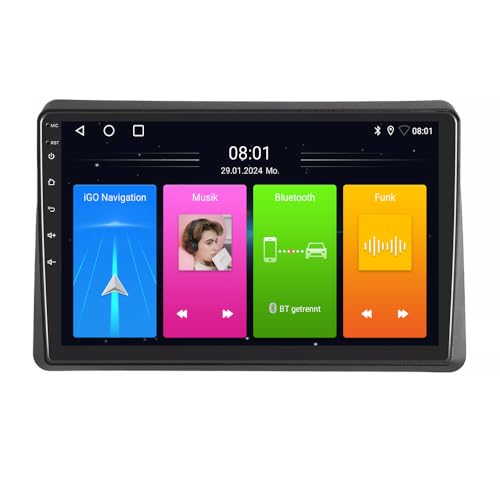 10''AHD Navigator Canbus Autoradio CarPlay Android+Rückfahrkamera Kompatibel mit Nissan NV400 Pritsche/Fahrgestell X62/Vauxhall Opel Movano Kipper/Renault Master MK3 (G7215 Radio) von jojono