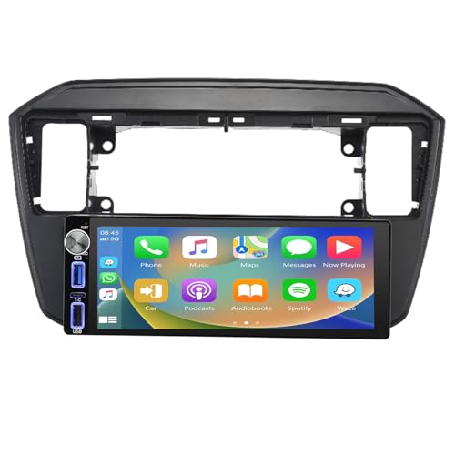 6.9'' AHD GPS Sat NAV Navigator Canbus Autoradio mit Wireless CarPlay Android Kompatibel mit Seat MII e-MII KE KF/Skoda E-Citigo/V W UP/Seat lbiza Sportcoupe 6J1 6J5 6P1 6P5 (Radio A) von jojono