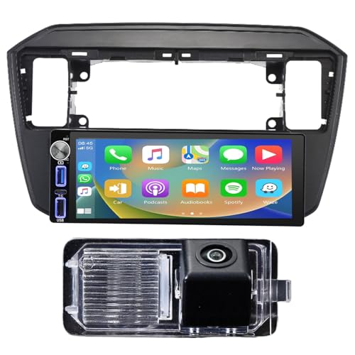 6.9'' AHD GPS Sat NAV Navigator Canbus Autoradio mit Wireless CarPlay Android Kompatibel mit Seat MII e-MII KE KF/Skoda E-Citigo/V W UP/Seat lbiza Sportcoupe 6J1 6J5 6P1 6P5 (Radio A+Rückfahrkamera) von jojono