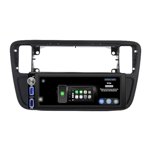 6.9'' AHD GPS Sat NAV Navigator Canbus Autoradio mit Wireless CarPlay Android Kompatibel mit Seat MII e-MII KE KF/Skoda E-Citigo/V W UP/Seat lbiza Sportcoupe 6J1 6J5 6P1 6P5 (Radio B) von jojono