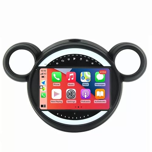 9''AHD GPS Navigator Canbus Autoradio CarPlay Android+Rückfahrkamera Kompatibel mit BMW Mini Cooper R50 R52 R53 R56 R57 R58 R59 F55 F56 F57/R55/Countryman R60/Paceman R61 (Radio B) von jojono