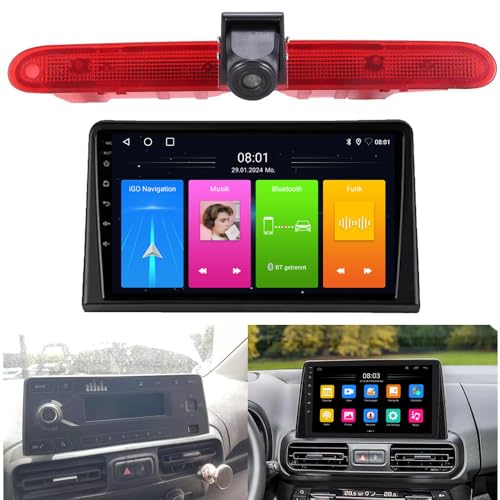 9'' AHD GPS Navigator Canbus Autoradio CarPlay Android Kompatibel mit Toyota Proace/Citroen Berlingo B9 Mk2 MK3/Opel Combo/Limousine X19 K9/Peugeot Partner Tepee/Rifter (B Radio+7221 Rückfahrkamera) von jojono