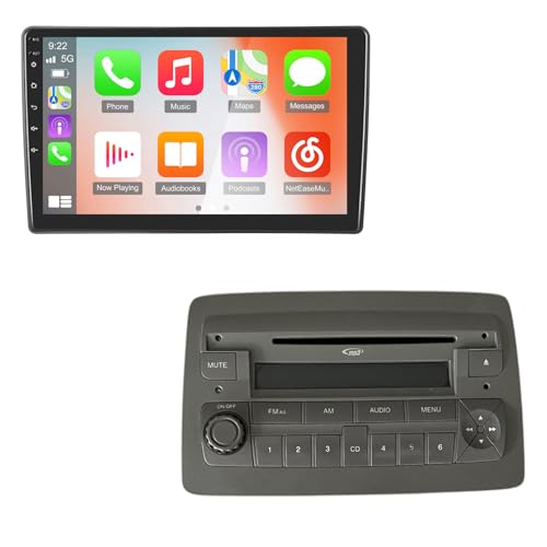 9'' AHD GPS Sat NAV Navigation Navigator Canbus Autoradio mit Wireless CarPlay & Android+Rückfahrkamera Einparksystem Kompatibel mit FIAT Panda 312 319 169 (G7341B Radio) von jojono