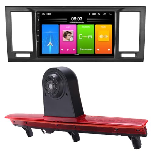 9'' AHD GPS Sat NAV Navigator Canbus Autoradio Wireless CarPlay Android Kompatibel mit V W Caravelle/T5 Multivan VI Touareg Kasten/California T6 Camper/Transporter (G7229A Radio+7228 Rückfahrkamera) von jojono
