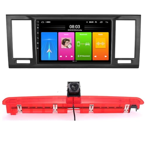 9'' AHD GPS Sat NAV Navigator Canbus Autoradio Wireless CarPlay Android Kompatibel mit V W Caravelle/T5 Multivan VI Touareg Kasten/California T6 Camper/Transporter (G7229B Radio+7257 Rückfahrkamera) von jojono