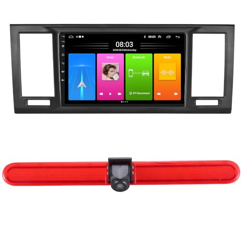 9'' AHD GPS Sat NAV Navigator Canbus Autoradio Wireless CarPlay Android Kompatibel mit V W Caravelle/T5 Multivan VI Touareg Kasten/California T6 Camper/Transporter (G7229B Radio+7889 Rückfahrkamera) von jojono