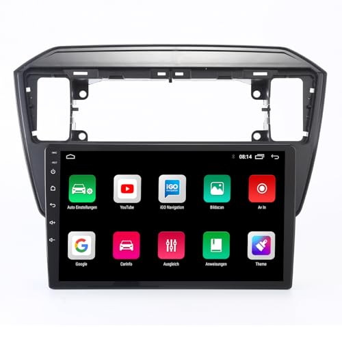 9'' AHD GPS Sat NAV Navigator Canbus Autoradio mit Wireless CarPlay Android Kompatibel mit Seat MII e-MII KE KF/Skoda E-Citigo/V W UP/Seat lbiza Sportcoupe 6J1 6J5 6P1 6P5 (Radio A) von jojono
