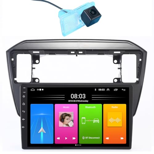 9'' AHD GPS Sat NAV Navigator Canbus Autoradio mit Wireless CarPlay Android Kompatibel mit Seat MII e-MII KE KF/Skoda E-Citigo/V W UP/Seat lbiza Sportcoupe 6J1 6J5 6P1 6P5 (Radio A+Rückfahrkamera) von jojono