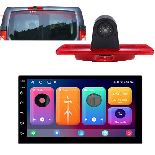 AHD GPS Sat NAV Navigator Canbus Autoradio CarPlay Android+Rückfahrkamera Kompatibel mit FIAT Scudo/Citroen:Jumpy Dispatch Box/Peugeot: Expert Tepee/Toyota: ProAce (7223A Radio+7223 Rückfahrkamera) von jojono