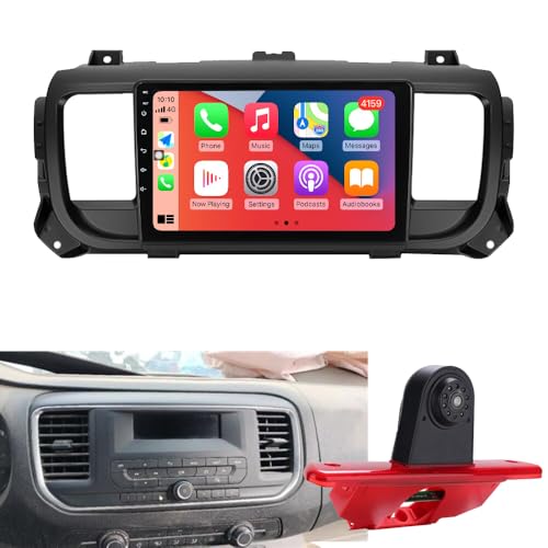 AHD GPS Sat NAV Navigator Canbus Autoradio CarPlay Android+Rückfahrkamera Kompatibel mit FIAT Scudo/Citroen:Jumpy Dispatch Box/Peugeot: Expert Tepee/Toyota: ProAce (7223B Radio+7223 Rückfahrkamera) von jojono