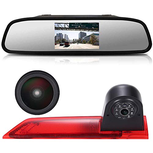 HD Auto IP68 Nachtsicht Wohnwagen Rückfahrsystem Bremsleuchte Rückfahrkamera Van Dachkamera Einparkkamera Einparkhilfen Mit winkelverstellbar Kompatibel mit Ford Transit Custom Business MPV SUV Bus von jojono