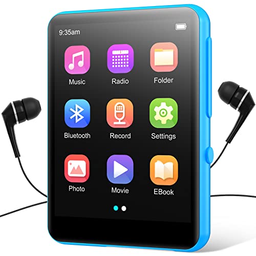 64 GB MP3-Player mit Bluetooth 5.0, Joliker, tragbarer, digitaler verlustfreier Musik, MP3, 6.1 cm voller Touchscreen, Kopfhörer im Lieferumfang enthalten, max. bis zu 128 GB von joliker