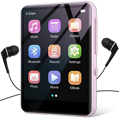 64 GB MP3-Player mit Bluetooth 5.0, tragbarer, digitaler verlustfreier Musik-Player mit Full-Touchscreen, integriertem HD-Lautsprecher, FM-Radio, Aufnahme, E-Book, max. bis zu 128 GB von joliker