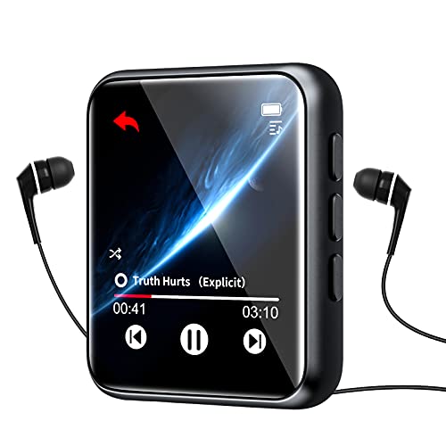 Bluetooth 5.0 MP3 Player, 16GB HiFi Verlustfreier Ton MP3 Musik Player mit Lautsprecher, Voice Recorder, Line-in Aufnahme, 1.8 Inches Mini Voller Touchscreen, FM Radio, Unterstützt bis zu 128 GB von joliker