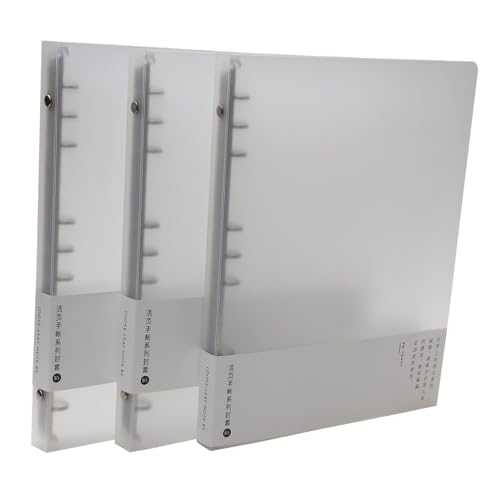 PP-Ordnungshüllen A5 A6 B5, 3er-Pack, 6 Ringe & 9 Ringe, nachfüllbar, weiß (kein Papier) von jooact