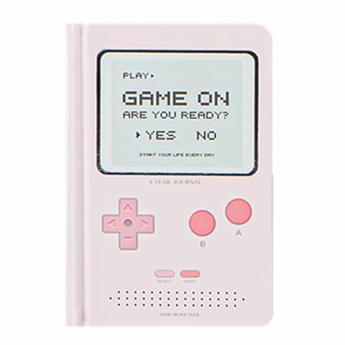 jooact 365 Tage undatierter Tagesplaner A6 Mini Dickes Notizbuch Taschenkalender Schultagebuch Eine Seite pro Tag Spiel Leben Journal Notizblock Geschenke, Hellrosa (FMGAME) von jooact