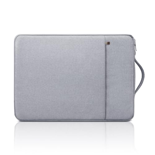 jooeer 11 Zoll Laptop Hülle Tasche Kompatibel mit 11-12" Chromebook Tablet, Dünn Wasserdicht Polyester Schutzhülle Stoßfest Sleeve mit Griff Vordertasche, Grau von jooeer