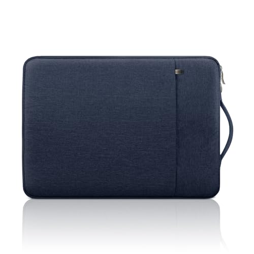 jooeer 11 Zoll Laptop Hülle Tasche Kompatibel mit 11-12" Chromebook Tablet, Dünn Wasserdicht Polyester Schutzhülle Stoßfest Sleeve mit Griff Vordertasche, Marineblau von jooeer