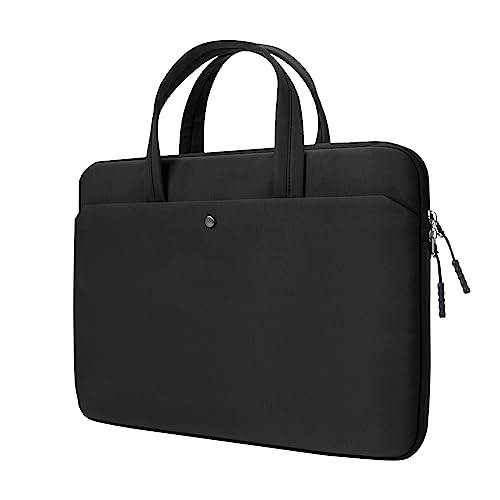 jooeer 13 Zoll Laptop Hülle Tasche Dünn Wasserdicht Schutzhülle Kompatibel mit MacBook Air Pro M2 M1 13" Chromebook Notebook 13,3", Stoßfest PC Sleeve Weich Gepolstert Tragetasche mit Griff, Schwarz von jooeer