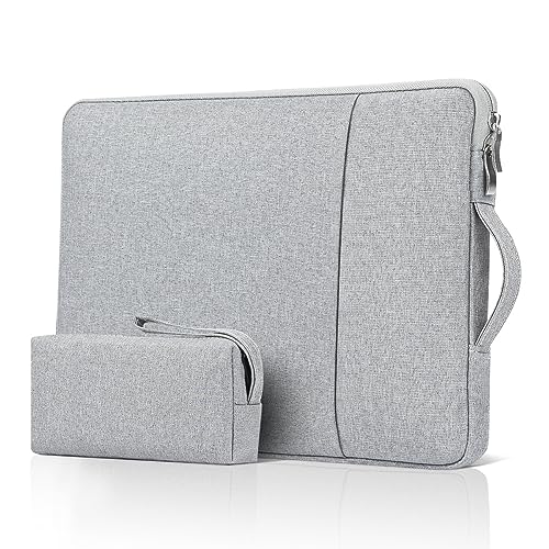 jooeer 13 Zoll Laptophülle Tasche Kompatibel mit 13" MacBook Air/Pro M2 M1 13,3" Chromebook Notebook, Dünn Wasserdicht PC Schutzhülle Stoßfest Gepolstert Sleeve mit Griff Zubehörtasche, Grau von jooeer