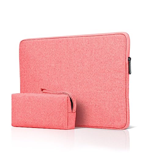 jooeer 14 Zoll Laptop Hülle für MacBook Pro M2 M1 A2779 A2442 2023-2021 Chromebook Notebook 14", Dünn Wasserdicht PC Schutzhülle Tasche Stoßfest Gepolstert Sleeve mit Zubehörtasche, Rosa von jooeer