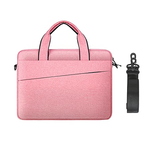 jooeer 14 Zoll Laptophülle Tasche Wasserdicht Schultertasche mit Griff für 14" MacBook Pro M1 A2442 Chromebook Notebook, Dünn Stoßfest PC Sleeve Case Weich Schutzhülle für Damen Herren, Rosa von jooeer