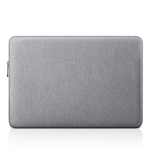 jooeer 15,6 Zoll Laptop Hülle Kompatibel mit 15,6" Notebook Chromebook, Dünn Wasserdicht Schutzhülle Tasche Stoßfest Gepolsterte Sleeve, Hellgrau von jooeer