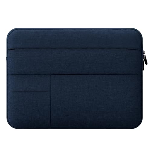 jooeer 15,6 Zoll Laptop Hülle Tasche Kompatibel mit 15,6-16" Chromebook Notebook Computer, Dünn Stoßfest Schutzhülle Weich PC Sleeve Case mit Mehreren Zubehörtaschen für Damen Herren, Marineblau von jooeer