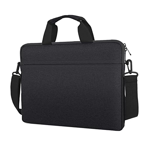 jooeer Laptop Hülle Tasche Wasserdicht Umhängetasche 15 15,6 16 Zoll Compatible with 15/16" MacBook Pro 2016-2022 15,6" Chromebook Notebook, Dünn Stoßfest Sleeve Case mit Griff Schultergurt, Schwarz von jooeer