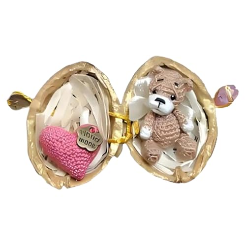 Handgefertigtes Häkeltier In Walnussmuschel, 2025 Neuer Mini-Häschen Und Bär Mit Gestricktem Liebesherz, Handgewebte Ornamente In Walnussschale, Handgewebtes Geschenk For Tierliebhaber, Freundinnen Handgefertigtes Häkeltier In Walnussmuschel, 2025 Neuer Mini-Häschen Und Bär Mit Gestricktem Liebesherz, Handgewebte Ornamente In Walnussschale, Handgewebtes Geschenk For Tierliebhaber, Freundinnen von jopiuieo