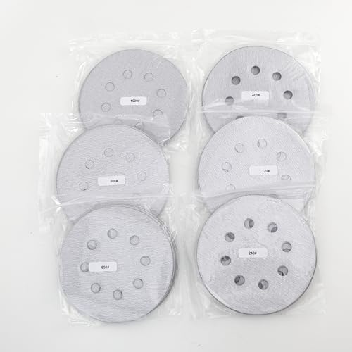 JOVANT Schleifscheiben 5 Zoll 8 Löcher 1000/800/600/400/320/240 Schleifpapier für Exzenterschleifer, Universal Exzenterschleifpapier zum Polieren/Schleifen (60) von jovant