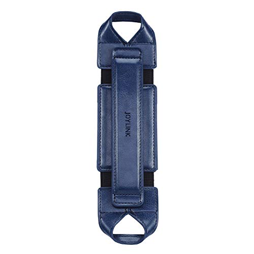 Joylink Tablet-Handschlaufe, um 360 Grad drehbarer Ledergriff mit elastischem Gürtel, sicher und tragbar für Tablets mit 20,1 cm (7,9 Zoll), Blau von joylink