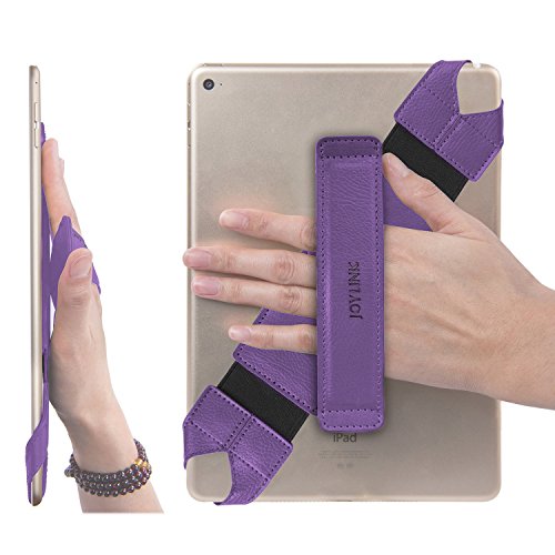 Joylink Universal-Tablet-Handschlaufe, 360 Grad drehbar, Ledergriff mit elastischem Gürtel, sicher und tragbar für 7,9 Zoll Tablets (Samsung, Asus, Acer, Google, iPad Mini), Violett von joylink