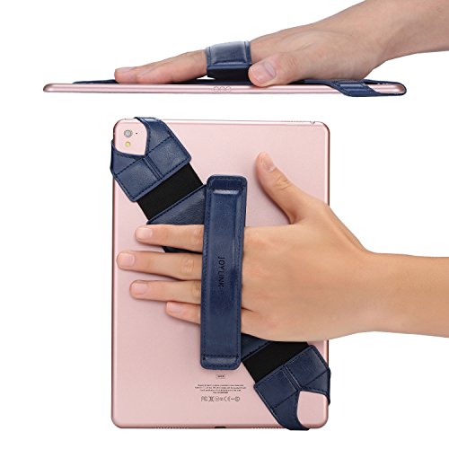 joylink Handschlaufe Halter Aktualisierte Version mit sicherem und 360° drehbarem Ledergriff Griff Elastischer Gürtel für alle 10,1 Zoll Tablets (iPad Air Pro Samsung Nexus), Marineblau von joylink