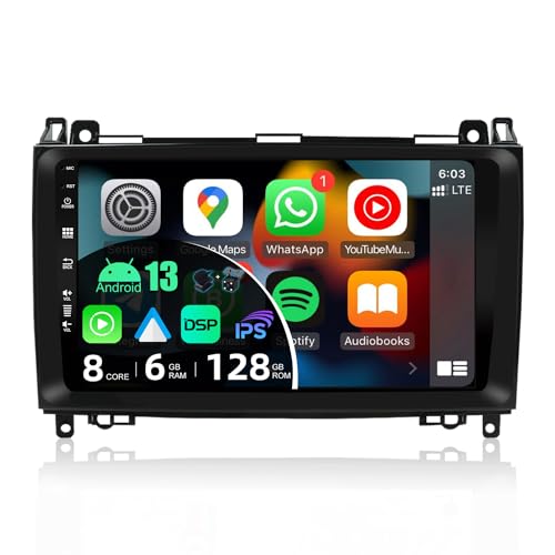 JOYX - [6G+128G] - Android 13 Autoradio Passt für Mercedes Benz W169 W245 B160 B170 B180 B200 W639 Vito Viano W906 Sprinter - Kabellos Carplay/Android Auto - Kamera & MIC - IPS 9 Zoll 2 Din - DSP DAB von joyx