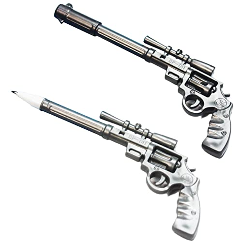 joyxiwa 4 x Revolver Modellierstift Cartoon Kugelschreiber kreative Studenten Schreibwaren Waffe Modellierung Stift Geschenk für Zuhause Schule Büro Zuhause von joyxiwa