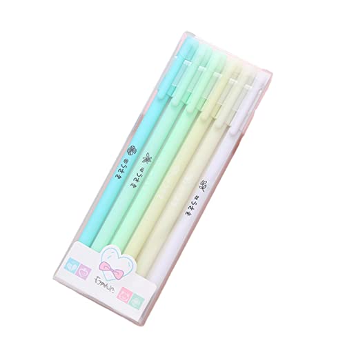 joyxiwa 6 x feine Spitze, 0,5 mm, kreative Morandi-Farbe, neutrale Stifte, 6 Sets von Retro-Schreibwaren, Bürobedarf, Signaturstiften, 6 Stück, grüne Serie, 0,5 mm joyxiwa 6 x feine Spitze, 0,5 mm, kreative Morandi-Farbe, neutrale Stifte, 6 Sets von Retro-Schreibwaren, Bürobedarf, Signaturstiften, 6 Stück, grüne Serie, 0,5 mm von joyxiwa