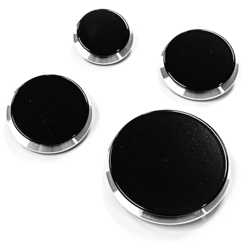 jpshop Set mit 4 Brennern + 4 Emaille-Tellern, Schwarz, Gas, Kochfeld-Zubehör, Ofen, Kochherd, 111543011 von jpshop